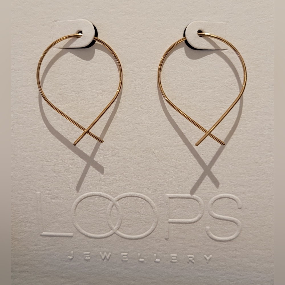 Loops 14K Gold Fill Medium Fish Wire Earrings